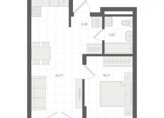 Продается 1-комнатная квартира, 39.3 м2, Екатеринбург, метро Чкаловская