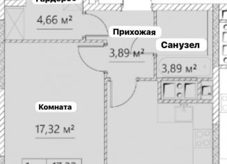 1-комнатная квартира на продажу, 42.8 м2, Москва, 3-я Гражданская улица, 21, район Богородское