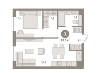 Продажа 1-комнатной квартиры, 49.5 м2, Москва, метро Бутырская