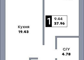 1-ком. квартира на продажу, 38 м2, Самарская область