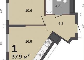 Продаю однокомнатную квартиру, 37.9 м2, Екатеринбург, Кировский район