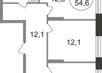 Продается 2-ком. квартира, 54.6 м2, Москва, 2-я Боровская улица, 1