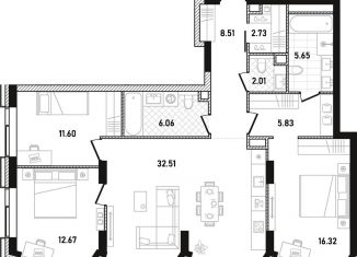 Продаю трехкомнатную квартиру, 103.9 м2, Москва, Пресненский район, улица Пресненский Вал, 27с2