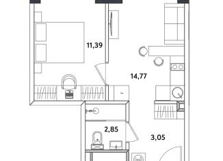 Продажа 1-ком. квартиры, 32.7 м2, Москва, Окружной проезд, 10Г, ЖК Измайловский Парк