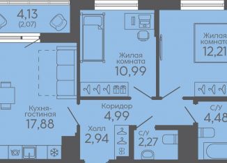 Продаю двухкомнатную квартиру, 57.8 м2, Екатеринбург, жилой комплекс Новокольцовский, 5, метро Ботаническая