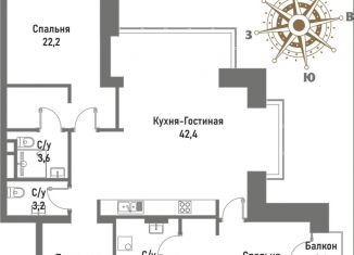 Продаю трехкомнатную квартиру, 106.3 м2, Москва, ВАО, улица Матросская Тишина, 12