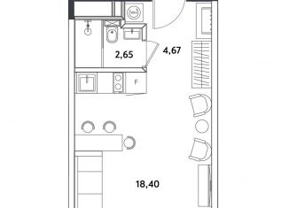 Продам квартиру студию, 26.2 м2, Москва, Окружной проезд, 10Г