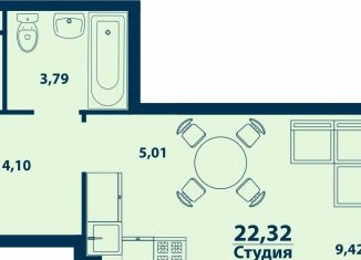 Продажа 1-комнатной квартиры, 22.3 м2, Республика Башкортостан