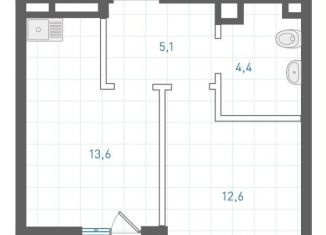 Продажа однокомнатной квартиры, 37.2 м2, Свердловская область, улица Крауля, 179