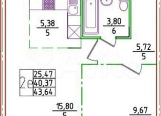 Продается 1-ком. квартира, 43.6 м2, Архангельская область, проспект Труда, 76