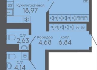 Продажа двухкомнатной квартиры, 65.7 м2, Екатеринбург, жилой комплекс Новокольцовский, 5, метро Ботаническая