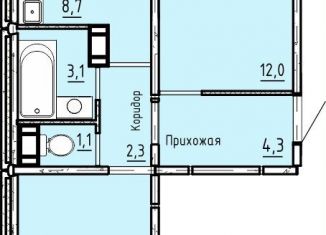 Продается 2-комнатная квартира, 51.2 м2, Курганская область, 7-й микрорайон, 23