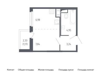 Продам квартиру студию, 24.2 м2, Санкт-Петербург, метро Проспект Ветеранов, жилой комплекс Сандэй, 7.2