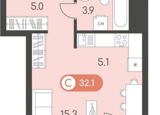 Продажа квартиры студии, 32.1 м2, Ижевск, Индустриальный район