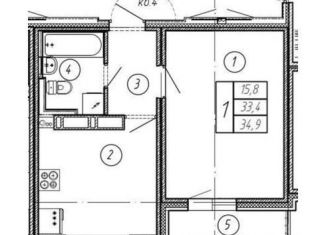 Продам 1-ком. квартиру, 35.2 м2, Воронеж, улица Загоровского, 5/1