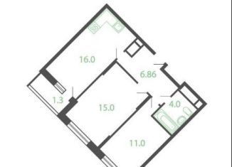 Продам двухкомнатную квартиру, 55.1 м2, Котельники, микрорайон Новые Котельники, 20