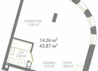 Продажа однокомнатной квартиры, 43.9 м2, Нижегородская область