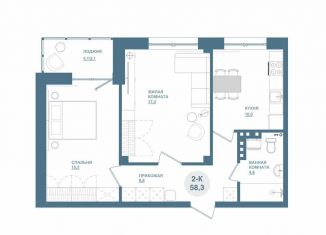2-комнатная квартира на продажу, 58.6 м2, Красноярский край, Свердловская улица, 6Е