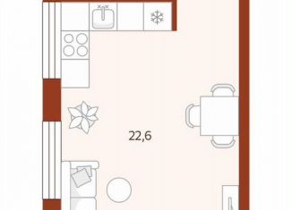 Продаю квартиру студию, 30.5 м2, Тюмень, улица Новаторов, 30