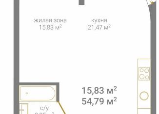Продаю 1-комнатную квартиру, 54.8 м2, Нижегородская область
