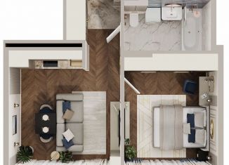 1-ком. квартира на продажу, 41.3 м2, Республика Башкортостан, улица Аксакова, 14