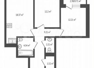 Продам 2-комнатную квартиру, 60 м2, Тюмень, улица Фармана Салманова, ЖК Интеллект Квартал