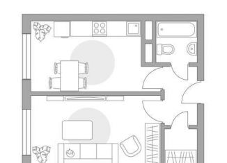 Продажа 1-ком. квартиры, 35.8 м2, деревня Глухово, Романовская улица, 19