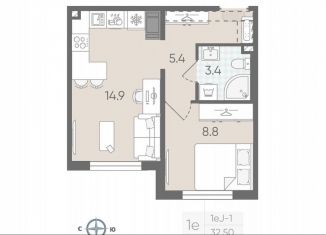 Продается 1-комнатная квартира, 32.5 м2, Санкт-Петербург