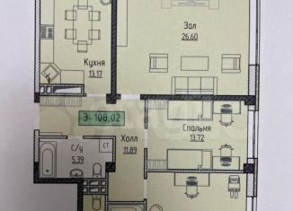 Продажа 3-комнатной квартиры, 108 м2, Махачкала, Маковая улица, 2к5