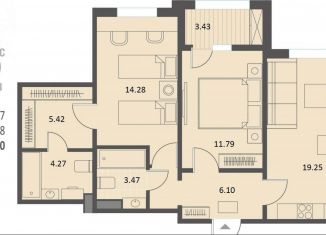 Двухкомнатная квартира на продажу, 66.3 м2, Воронеж