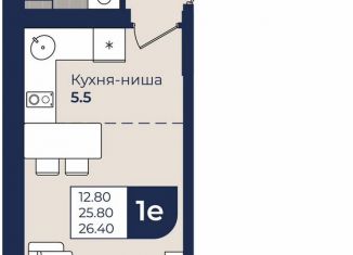 Продажа квартиры студии, 26.4 м2, Пермь, улица Семченко, 8