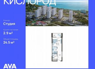 Продажа квартиры студии, 24.5 м2, Сочи, микрорайон Бытха, Ясногорская улица, 16/2к1