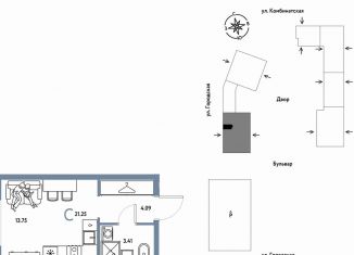 Продам 1-комнатную квартиру, 21.3 м2, Екатеринбург, Ленинский район