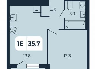 Продается 1-ком. квартира, 35.7 м2, поселок Верхнетемерницкий