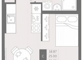 Продается квартира студия, 25.9 м2, посёлок Шушары