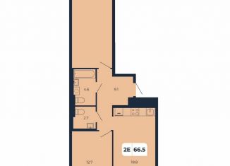 2-комнатная квартира на продажу, 66.5 м2, поселок Верхнетемерницкий, Орбитальная улица, 16К