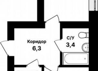 Продам квартиру студию, 55.2 м2, Уфа, улица Даяна Мурзина, 5/1, ЖК Цветы Башкирии