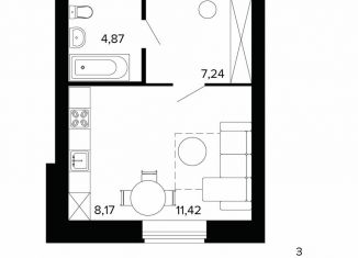 Продажа однокомнатной квартиры, 31.6 м2, Берёзовский, улица Победы, 5, ЖК Уют-Сити