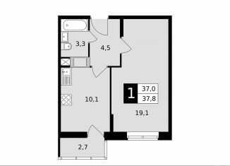 Продается 1-ком. квартира, 37.8 м2, Подольск, Садовая улица, 14