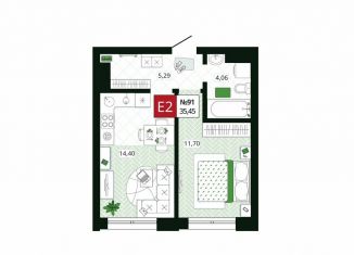 Продается 1-ком. квартира, 35.5 м2, Тула