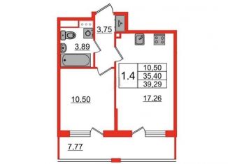 Однокомнатная квартира на продажу, 35.4 м2, Санкт-Петербург, метро Парнас