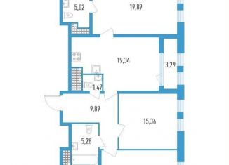 Продается 3-ком. квартира, 103.2 м2, Санкт-Петербург, улица Типанова, 22, улица Типанова