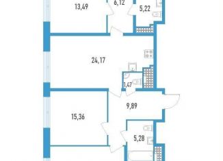 Продам 3-ком. квартиру, 104.7 м2, Санкт-Петербург, улица Типанова, 22, улица Типанова