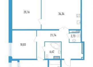 Продажа трехкомнатной квартиры, 132.4 м2, Санкт-Петербург, улица Типанова, 22, улица Типанова