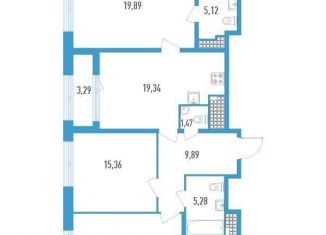 Продажа 3-комнатной квартиры, 103.3 м2, Санкт-Петербург, улица Типанова, 22, улица Типанова