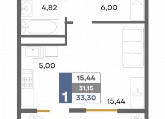 Продаю квартиру студию, 33.3 м2, Крым