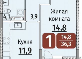 Продажа 1-ком. квартиры, 36.3 м2, Чебоксары