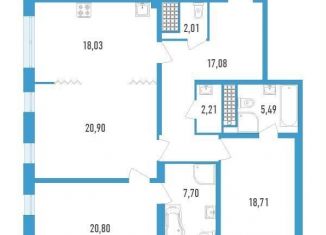 2-комнатная квартира на продажу, 101.6 м2, Санкт-Петербург, улица Типанова, 22, улица Типанова