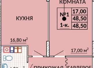 Продается однокомнатная квартира, 48.7 м2, Судак