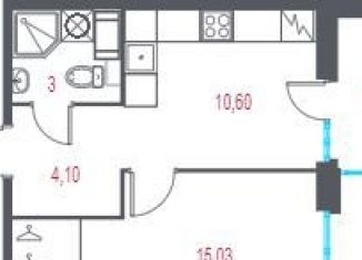 Продаю 1-комнатную квартиру, 34.2 м2, Пушкин